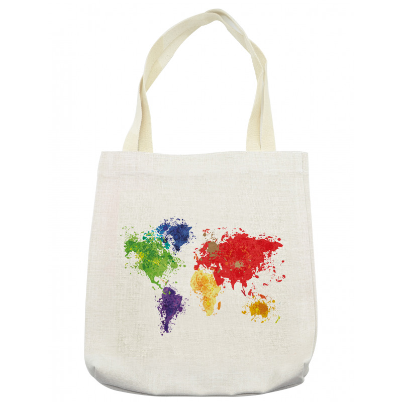 World Map Artwork Tote Bag