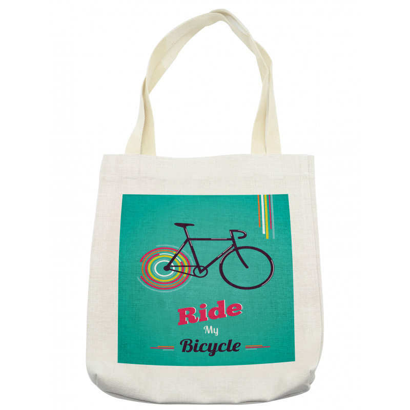Retro Bicycle Design Tote Bag