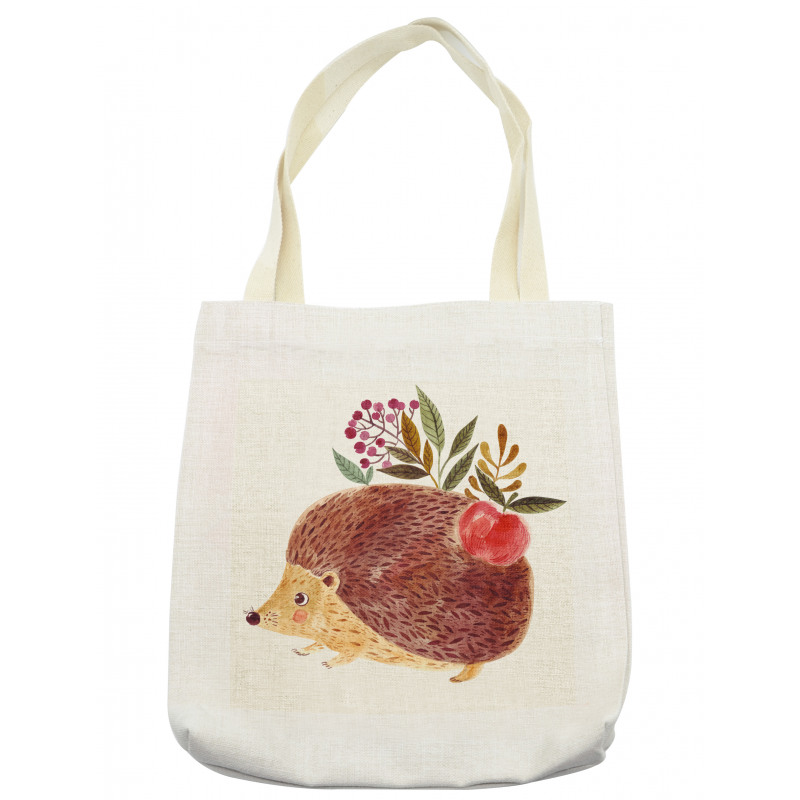 Hedgehog Watercolor Tote Bag