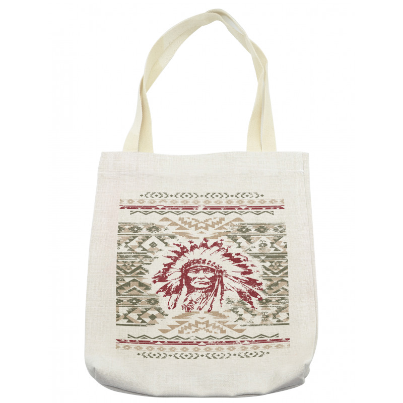 Vintage Portrait Grunge Design Tote Bag