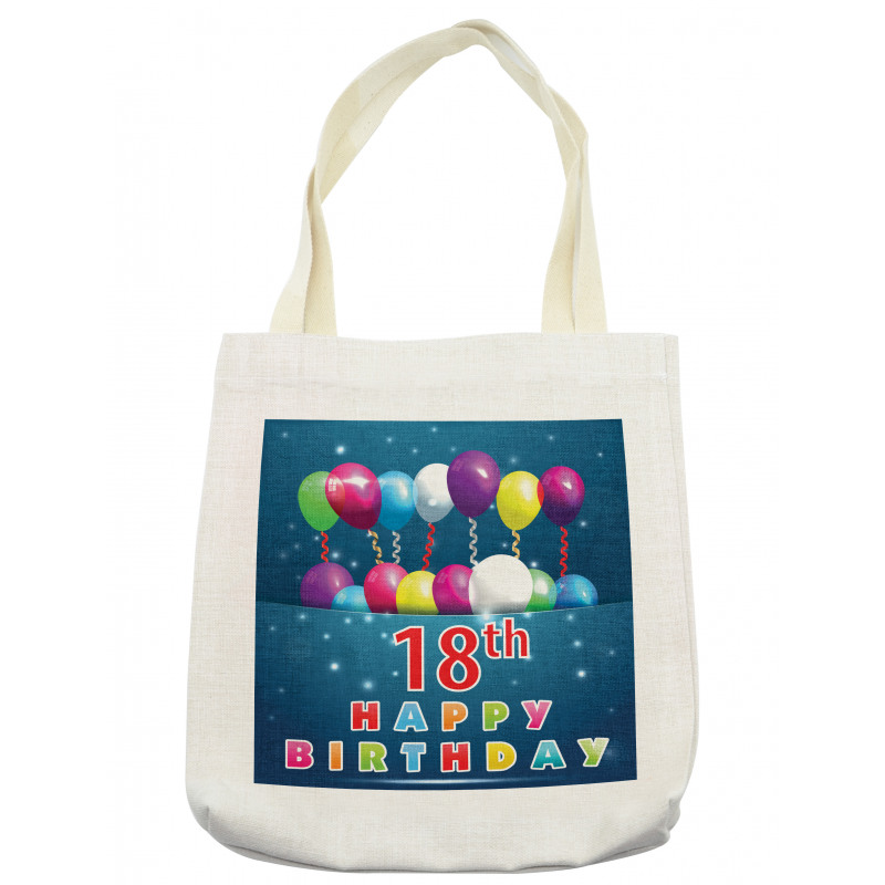 18 Birthday Balloons Tote Bag
