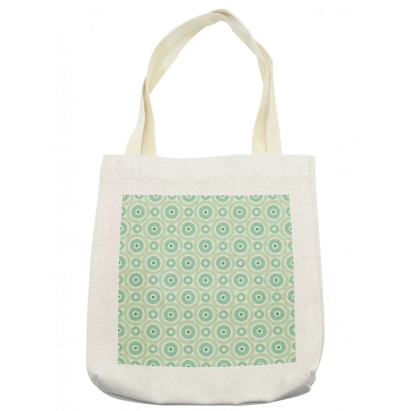 Retro Circles Geometric Tote Bag