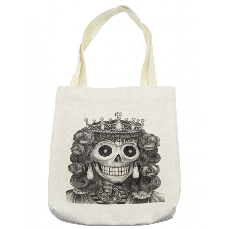 Dead Queen Folk Flowers Tote Bag