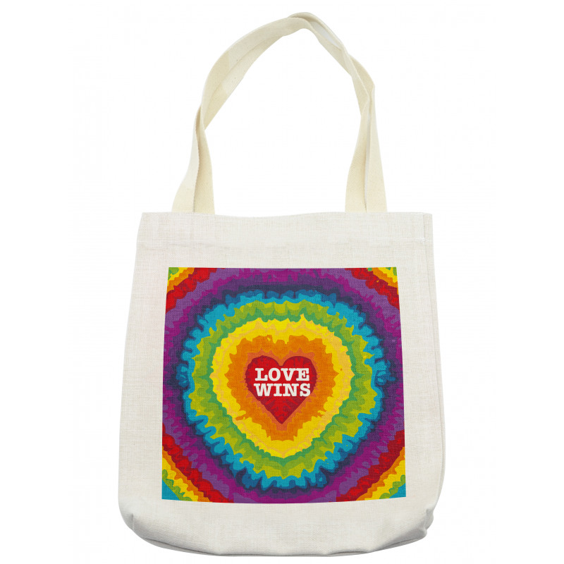 Love Wins Tie Dye Effect Tote Bag