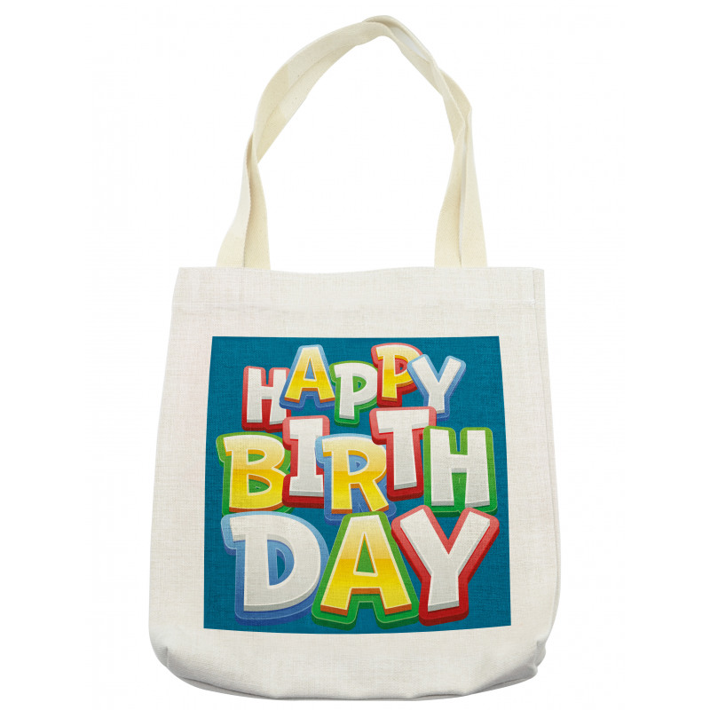 Birthday Lettering Tote Bag