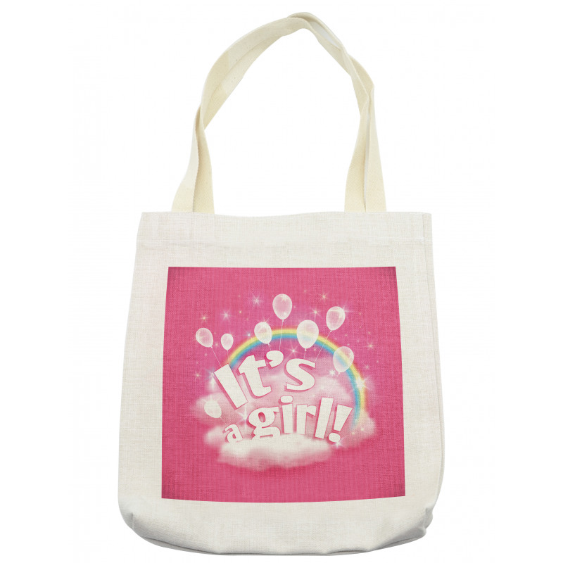 Its a Girl Words Tote Bag