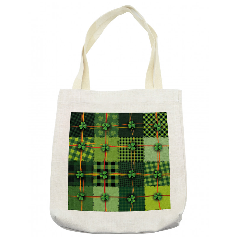 Patchwork Celtic Clovers Tote Bag