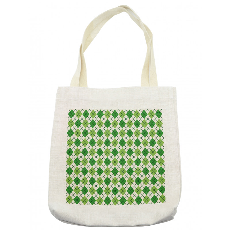 Classical Argyle Pattern Tote Bag