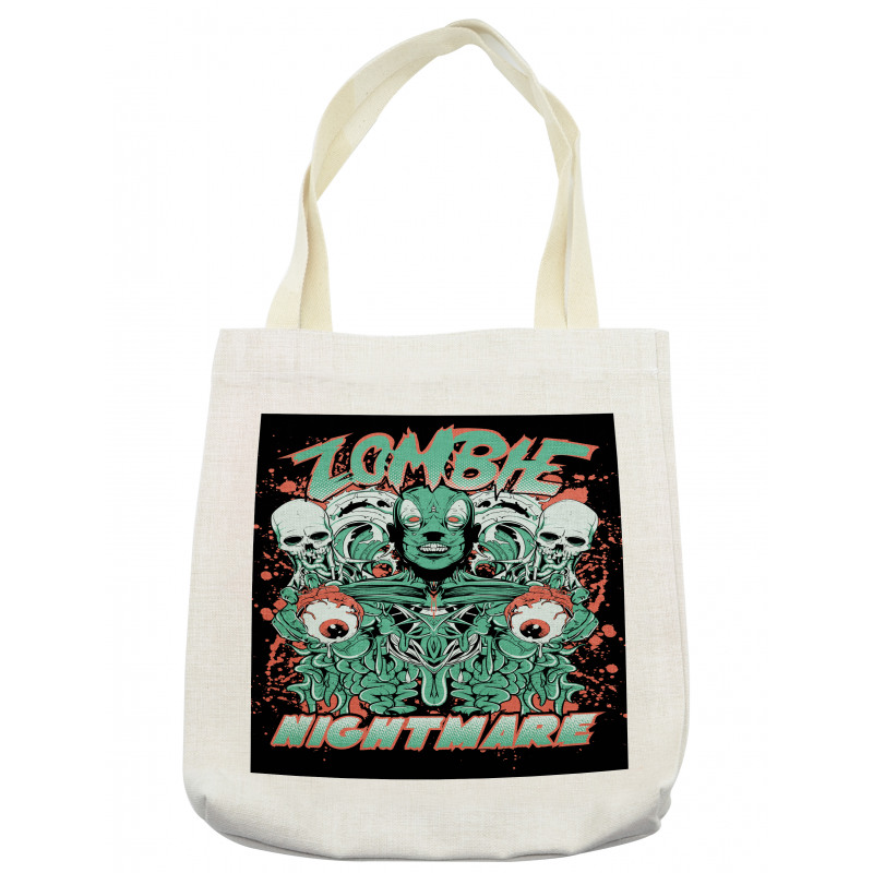 Retro Skulls Ghost Tote Bag