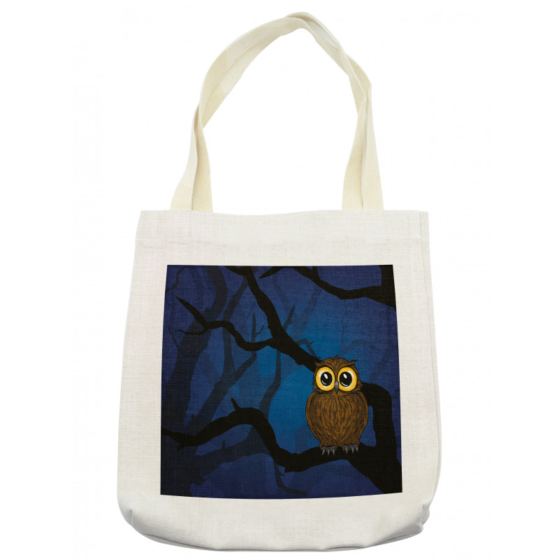 Owl on Tree Branch Tote Bag