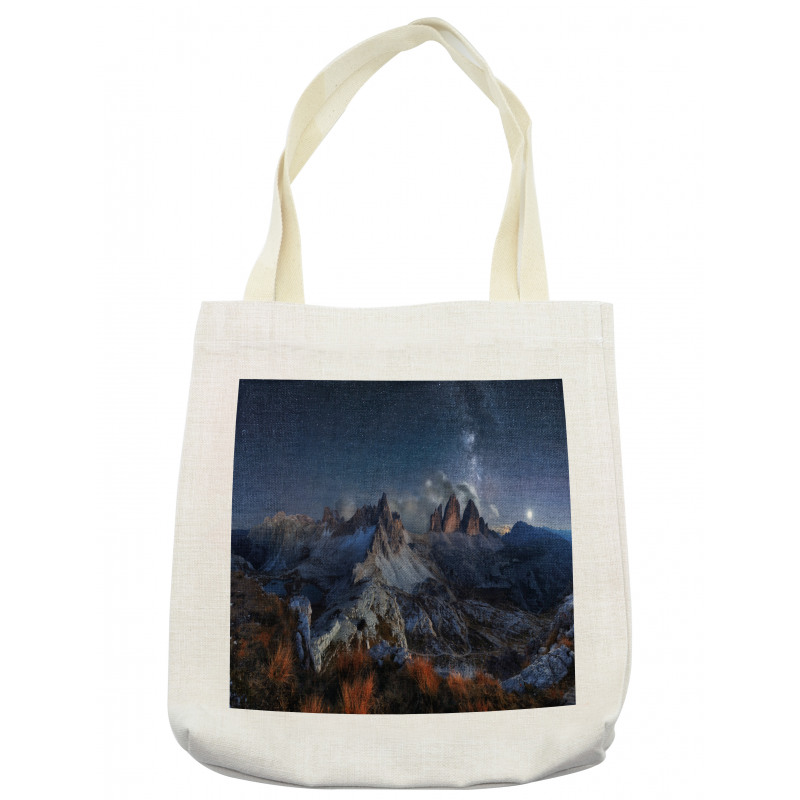 Italy Mountains Milky Way Tote Bag