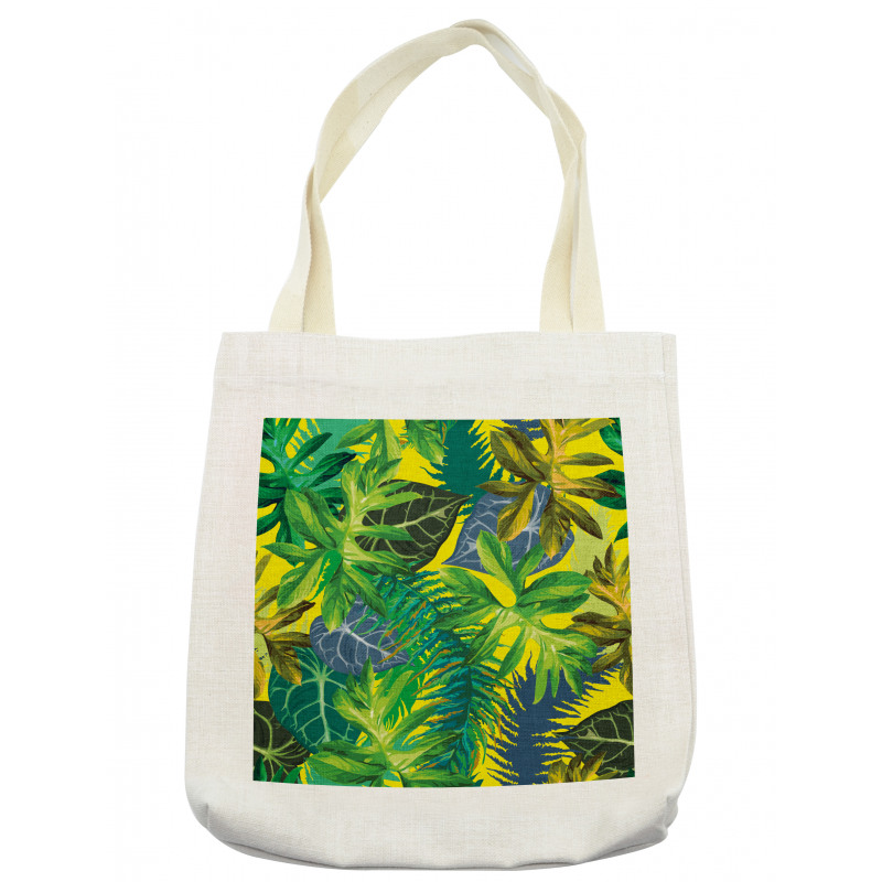 Exotic Leaves Watercolor Tote Bag