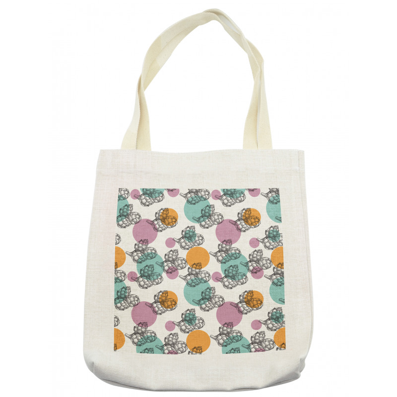 Black White Vegetable Tote Bag