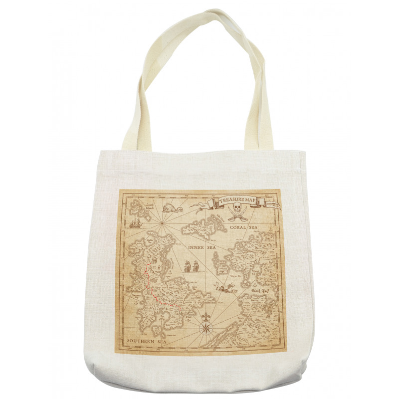 Grunge Treasure Map Tote Bag