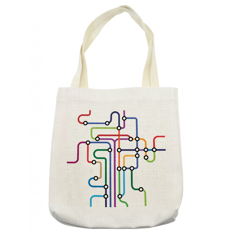 Abstract Colorful Subway Tote Bag