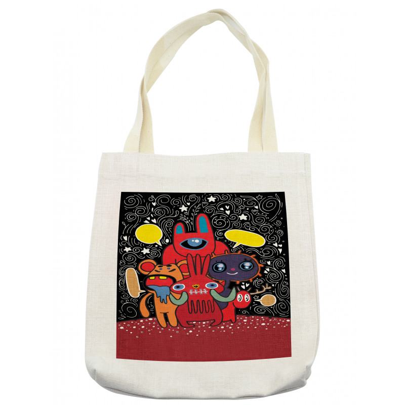 Monster Funny Characters Tote Bag