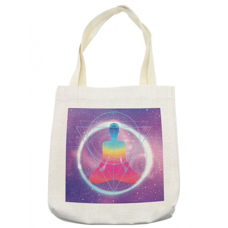 Human Meditation Galaxy Tote Bag