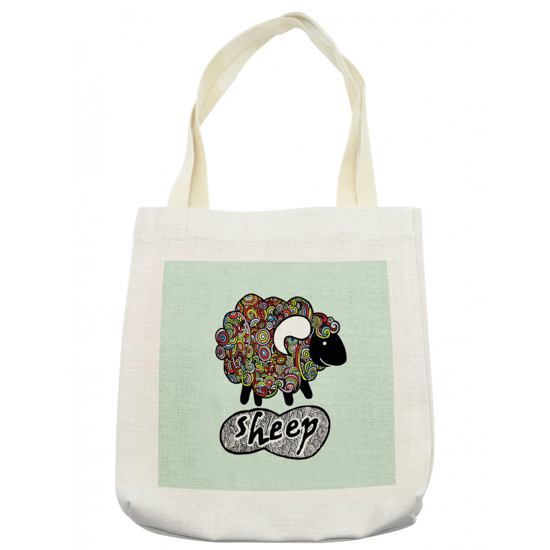 Hipster Doodle Fun Sheep Tote Bag