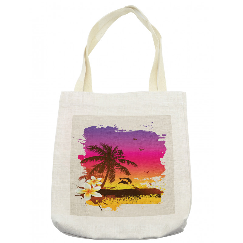 Tropical Beach Sunset Tote Bag