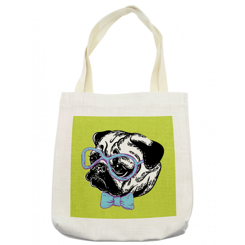 Pug with a Bow Tie Tote Bag