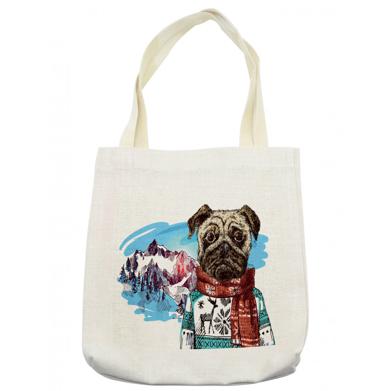Sketch Style Dog Doodle Tote Bag