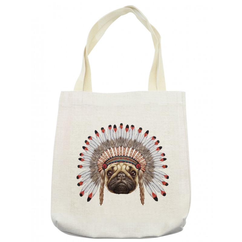Native Style Bonnet Dog Tote Bag