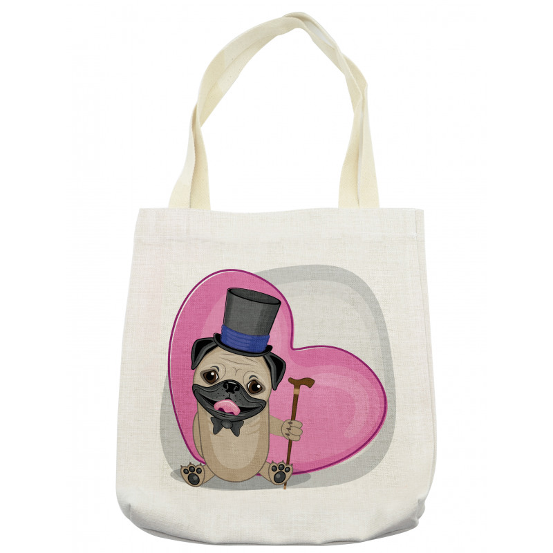 Funny Dog with Top Hat Tote Bag