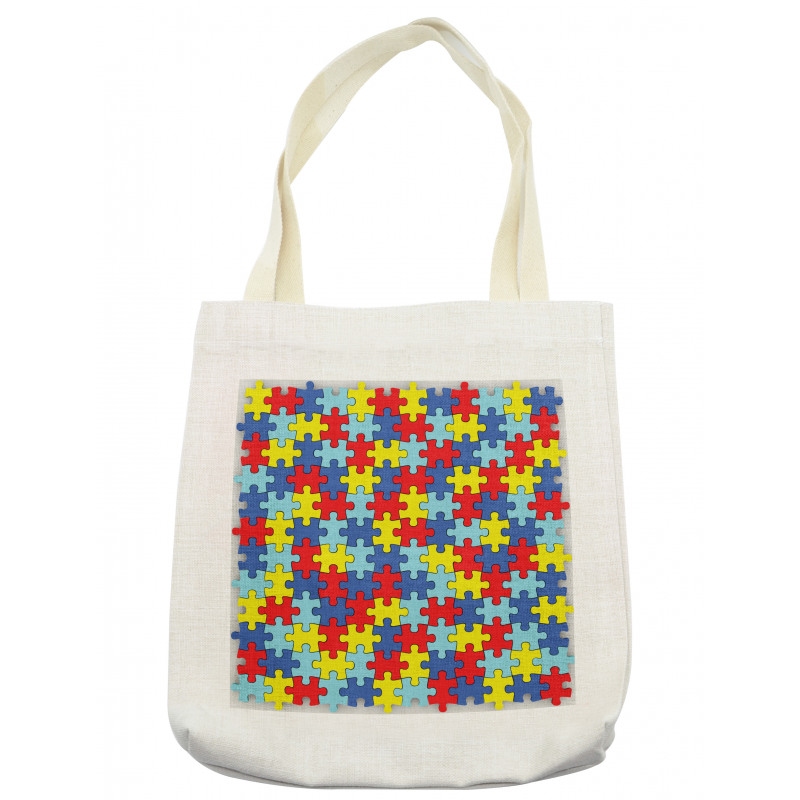 Colorful Puzzle Pieces Tote Bag