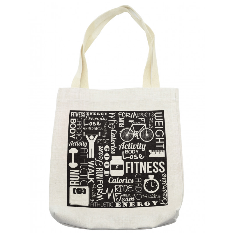 Active Life Words Tote Bag