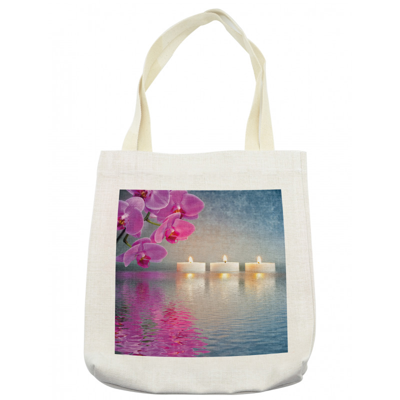 Japanese Candle Sakura Tote Bag