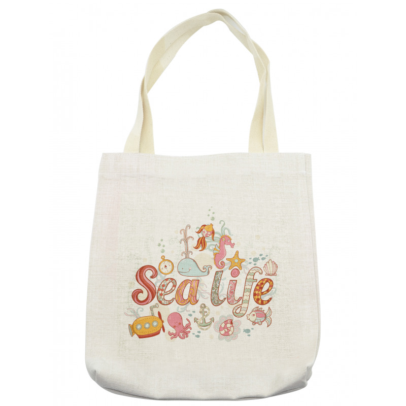 Marine Life Theme Tote Bag