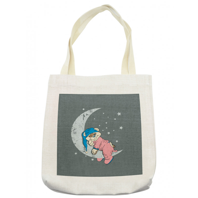 Baby Sleeping on the Moon Tote Bag