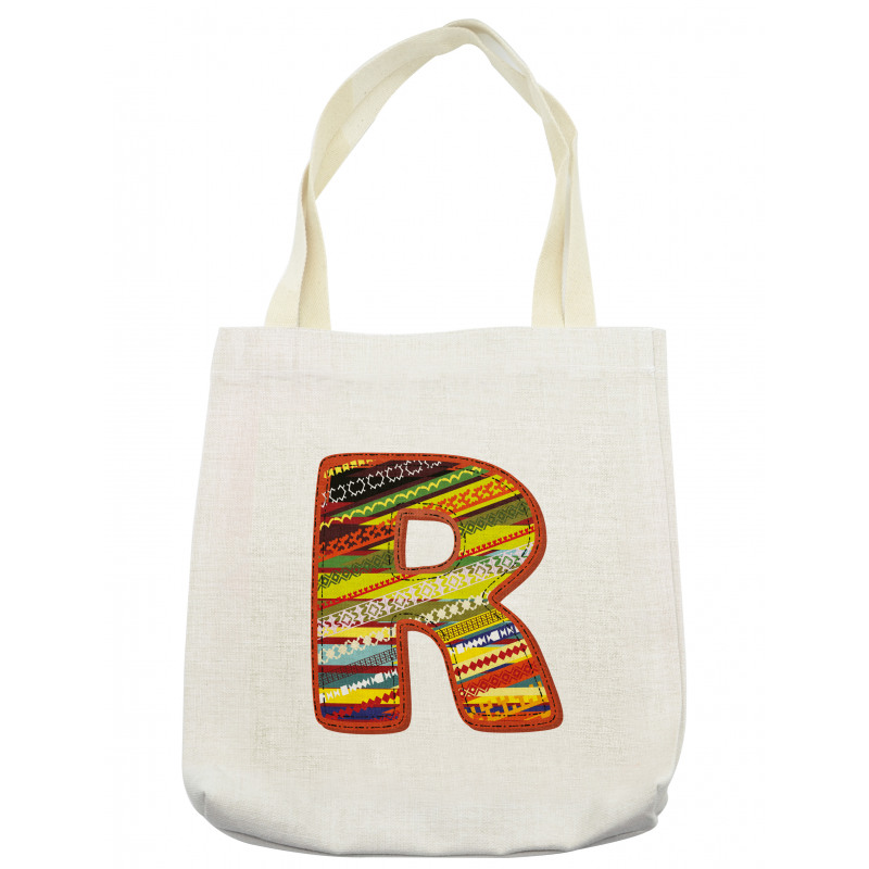 R Aztec Tribal Tote Bag