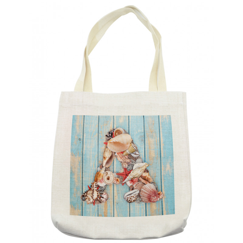 Seashell Wood Backdrop Tote Bag