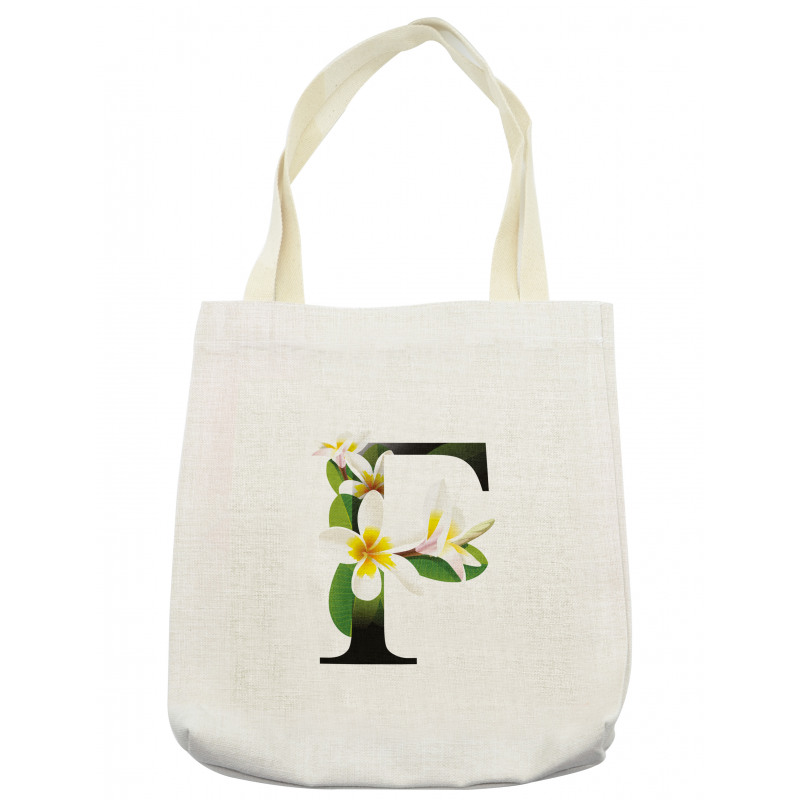 Frangipani Green Theme Tote Bag