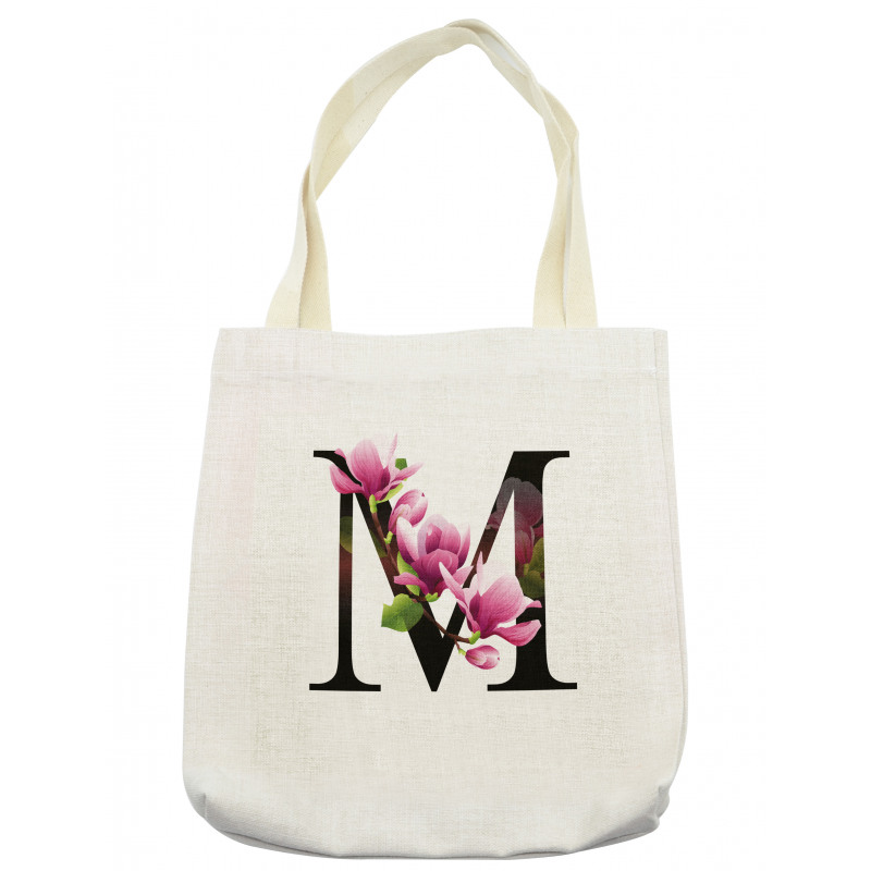 M with Magnolia Floral Tote Bag