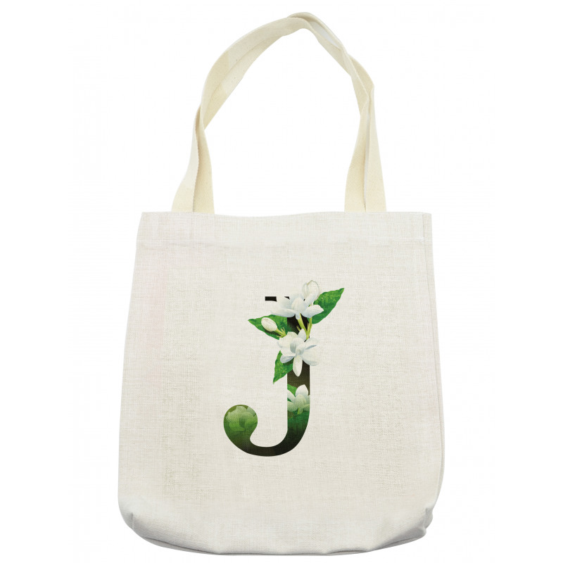 Abstract Jasmine and J Tote Bag