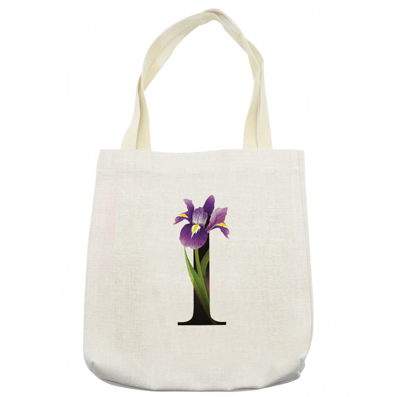 Iris Flowers Capital I Tote Bag