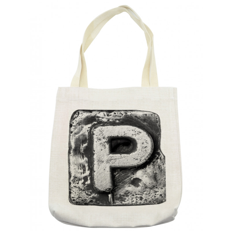 Baroque Style Initials Tote Bag