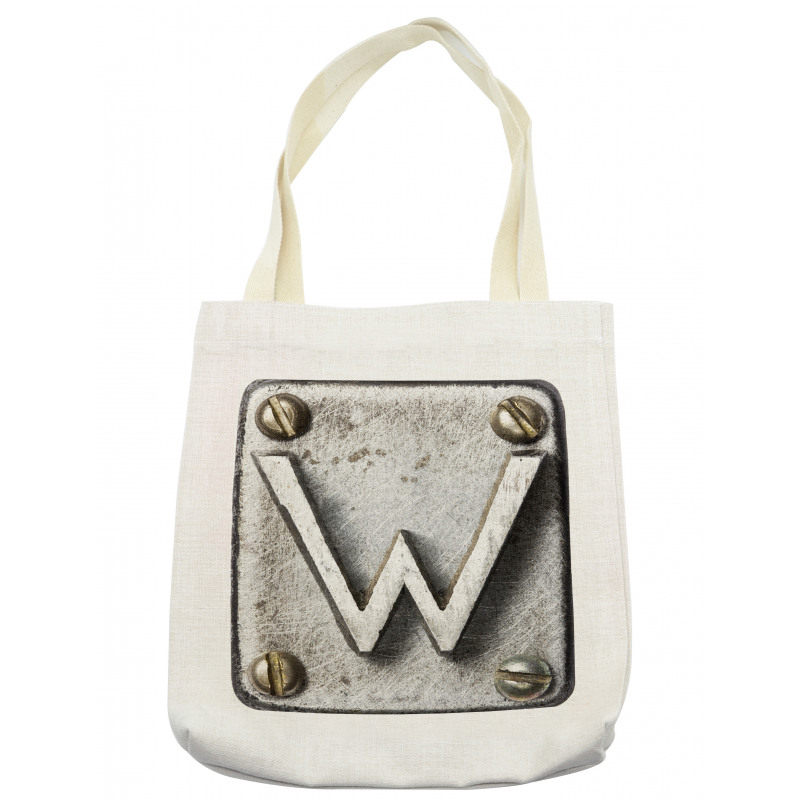 Uppercase W Industrial Tote Bag