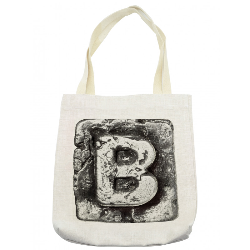 Aged B Cracks Effect Tote Bag