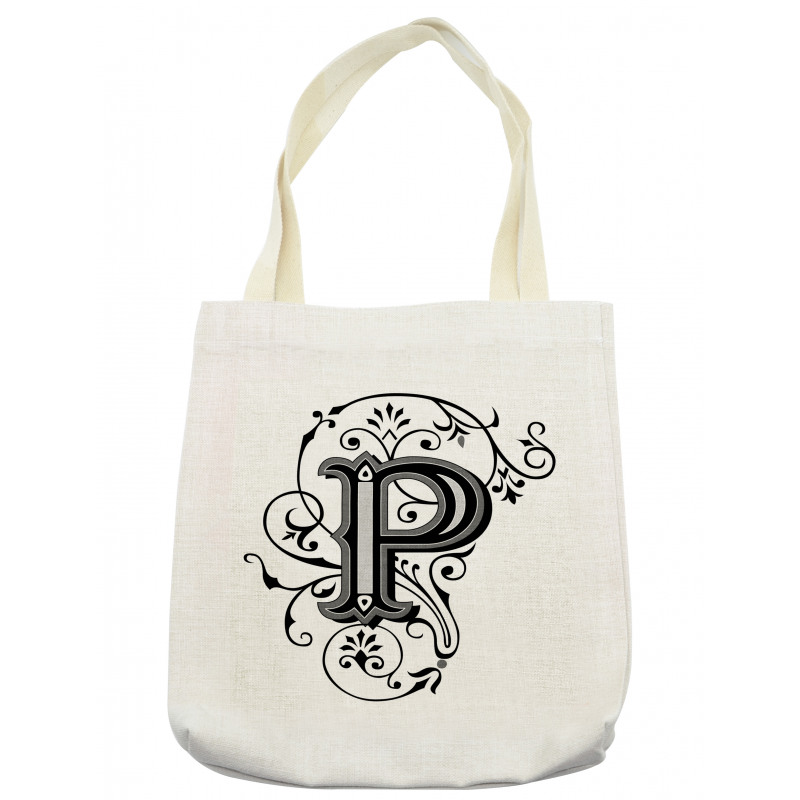 Floral Essence Initial Tote Bag