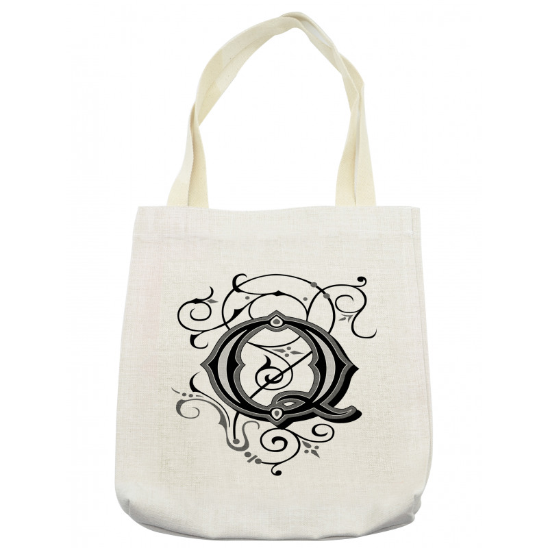 Gothic Q Flowers Art Tote Bag