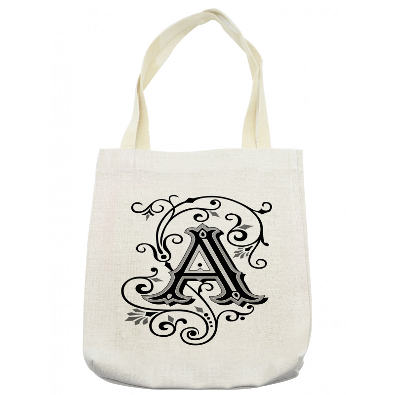 Abstract First Letter Tote Bag