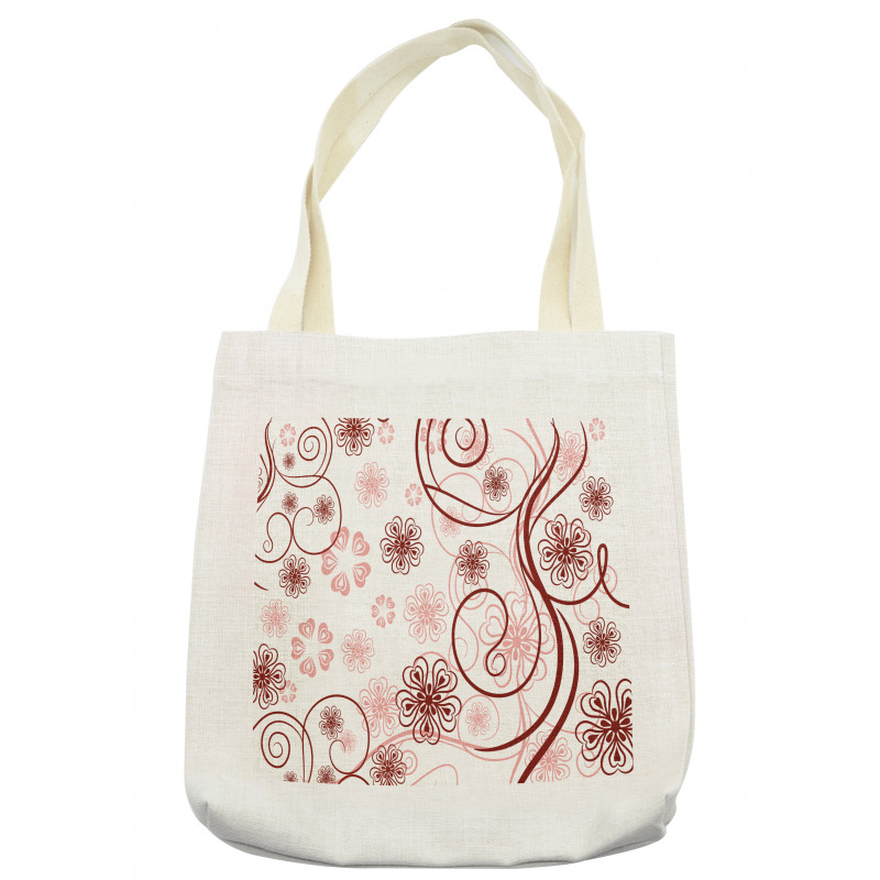 Flowers Bold Lines Tote Bag
