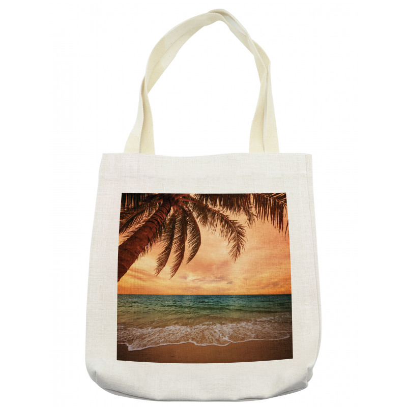 Exotic Seascape with Palm Tote Bag