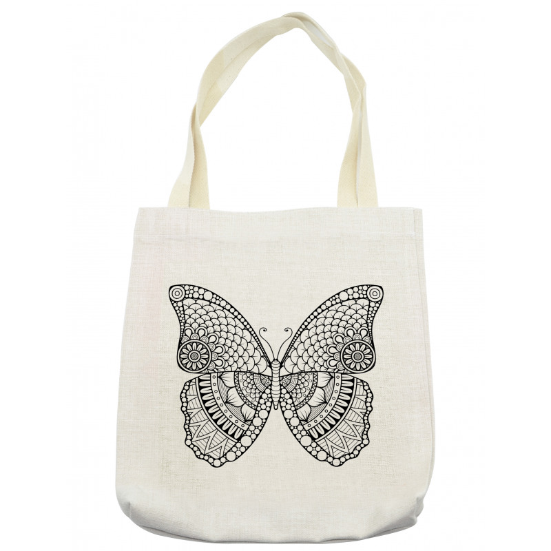 Monochrome Butterfly Graphic Tote Bag