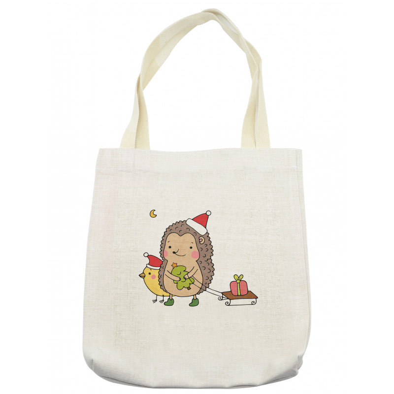 Cartoon Bird and Tree Tote Bag