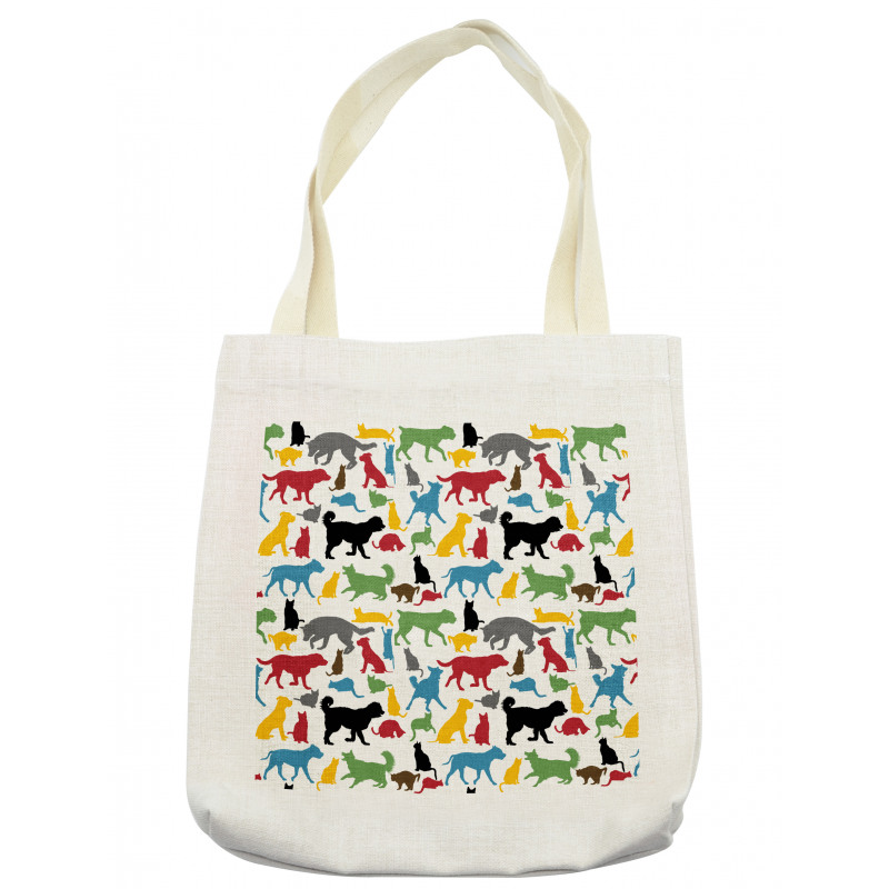 Colorful Cats and Dogs Tote Bag