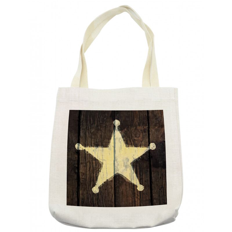 Rustic Wooden Lone Star Tote Bag